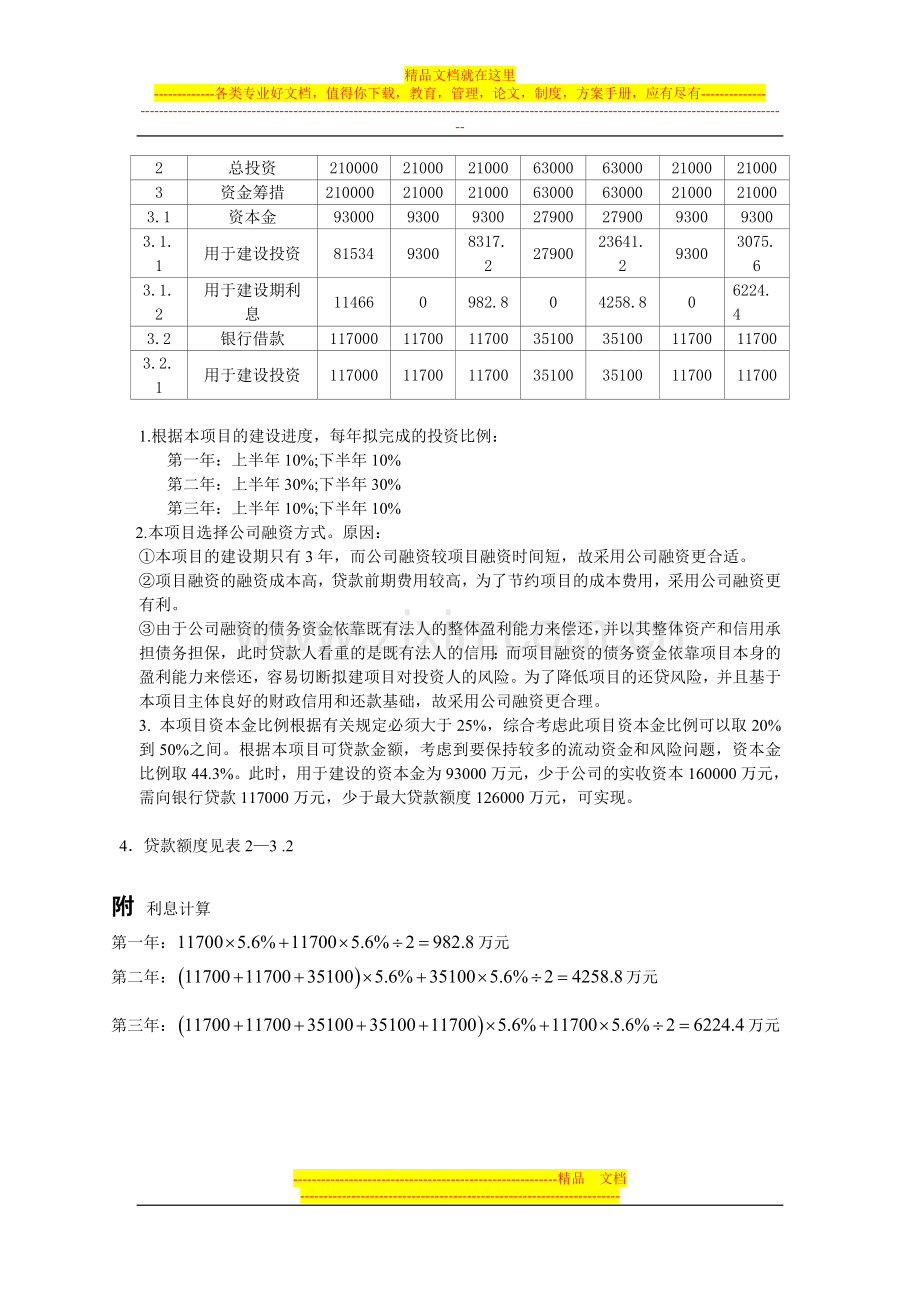 财务管理项目融资作业.doc_第3页