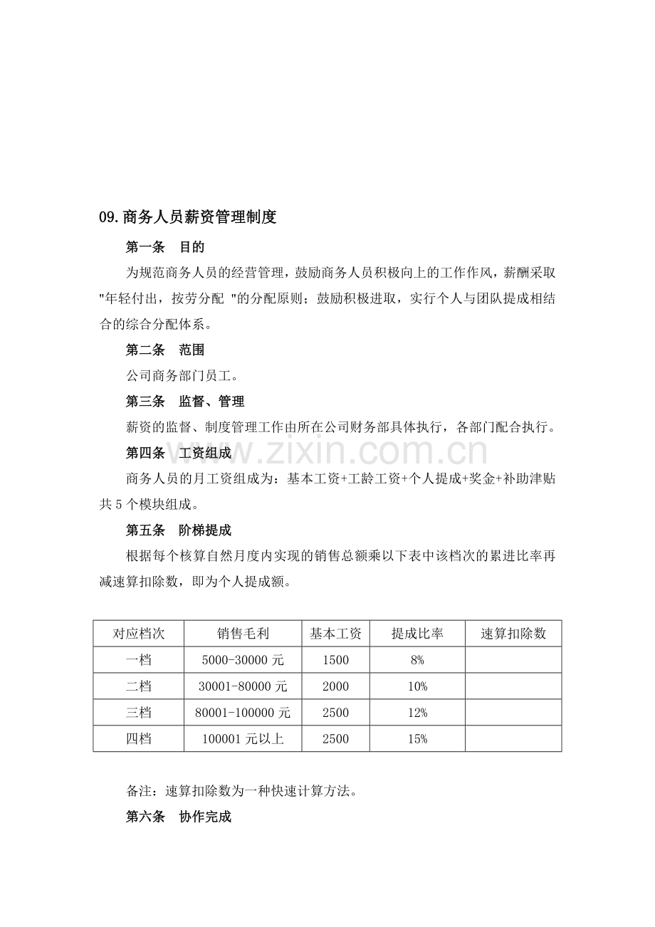 09.商务人员薪资管理制度.doc_第1页