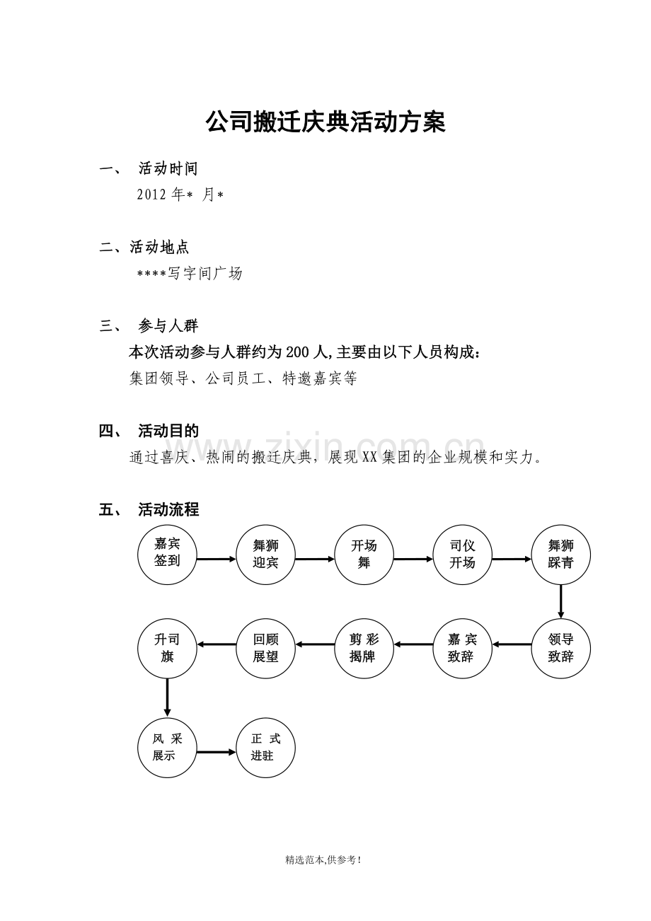 公司搬迁庆典方案.doc_第1页