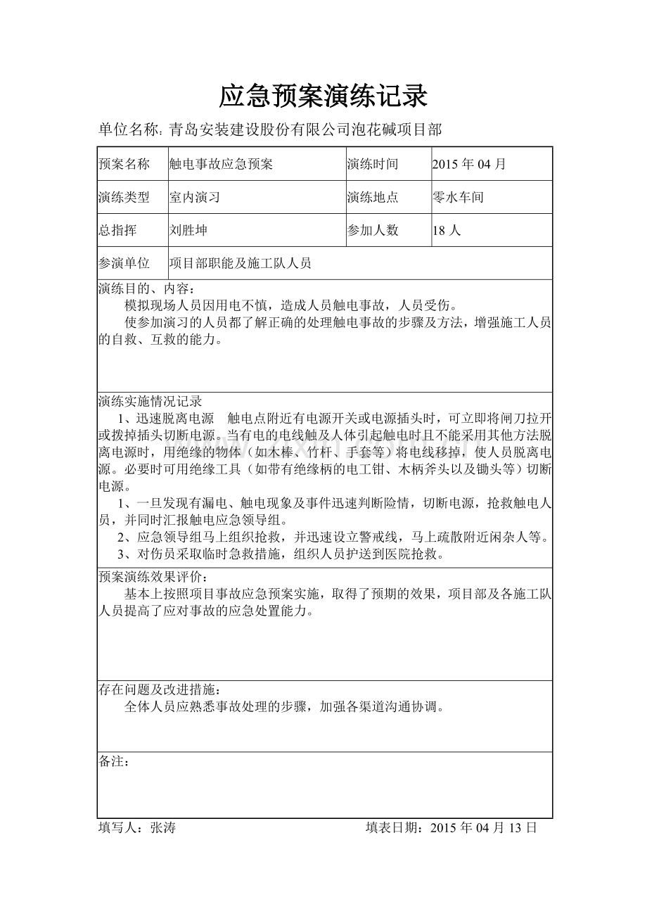 应急预案演练记录.doc_第2页