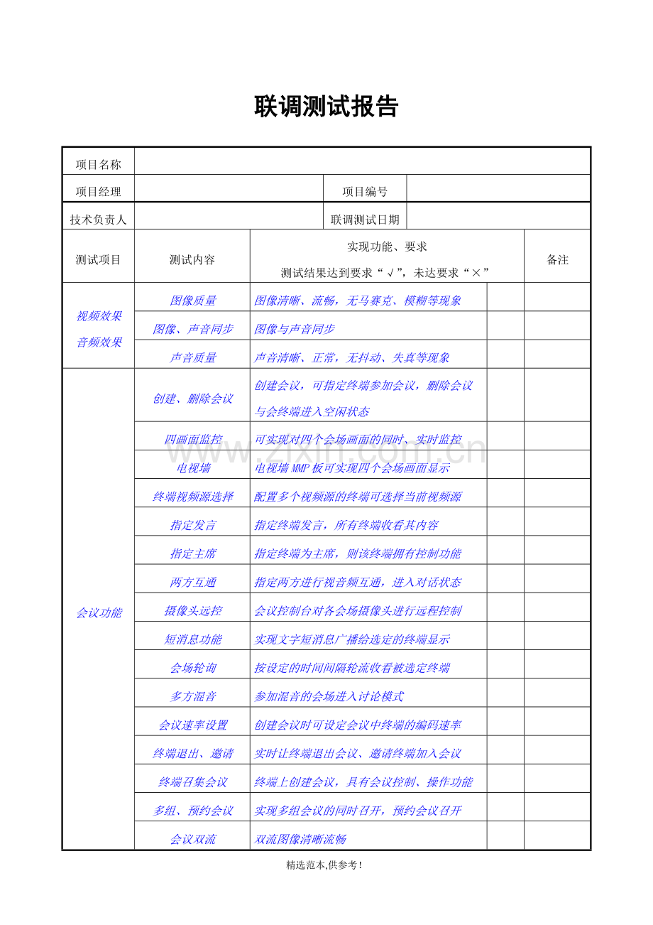 系统联调测试报告(视频会议).doc_第1页