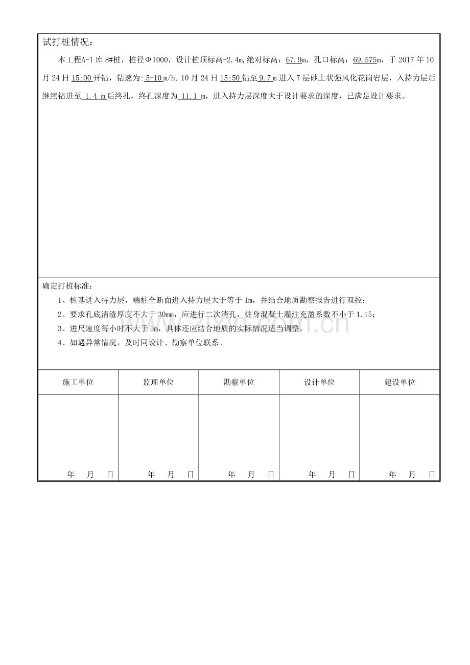 旋挖灌注桩试桩记录.doc_第2页