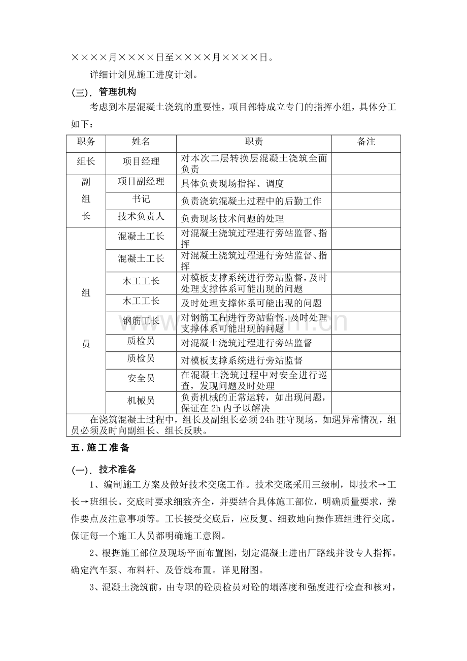 转换层混凝土施工方案.doc_第2页