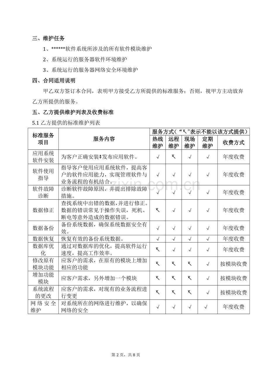 软件项目维护合同范本.docx_第2页