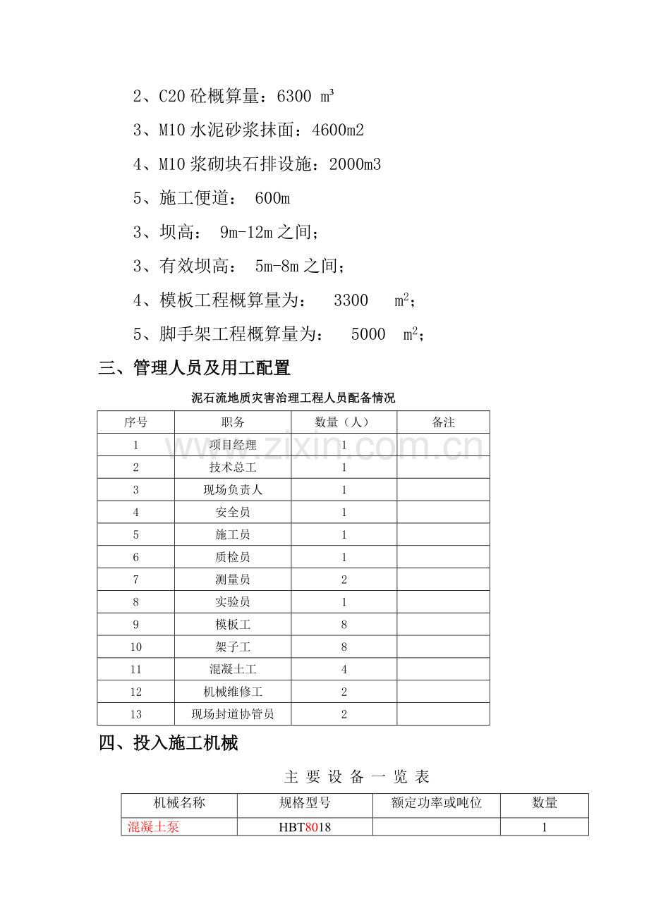 混凝土拦挡坝的施工方案.doc_第2页