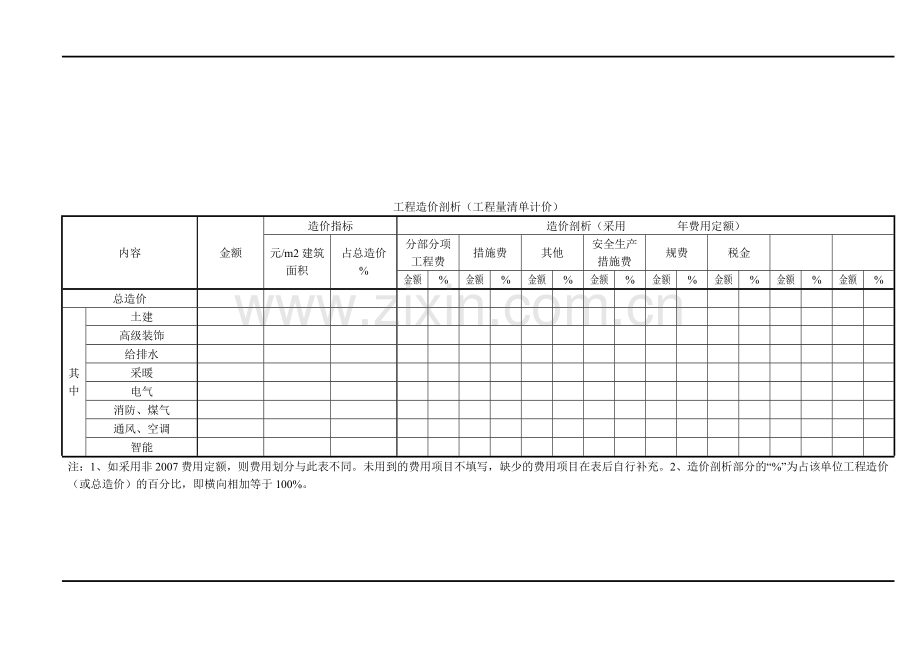 建筑工程造价表格.doc_第3页