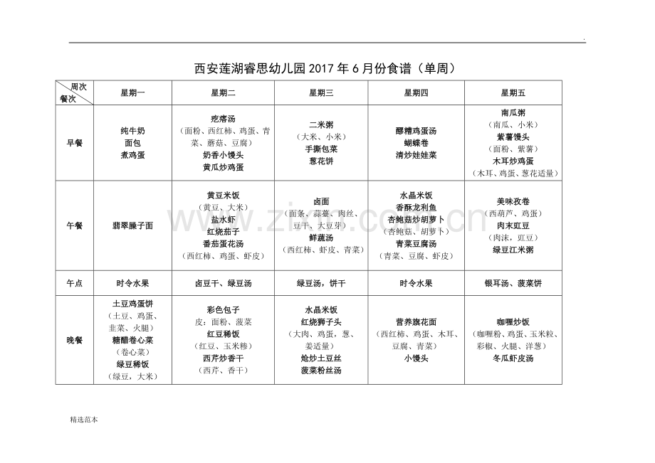 幼儿园幼儿月花样食谱.doc_第1页