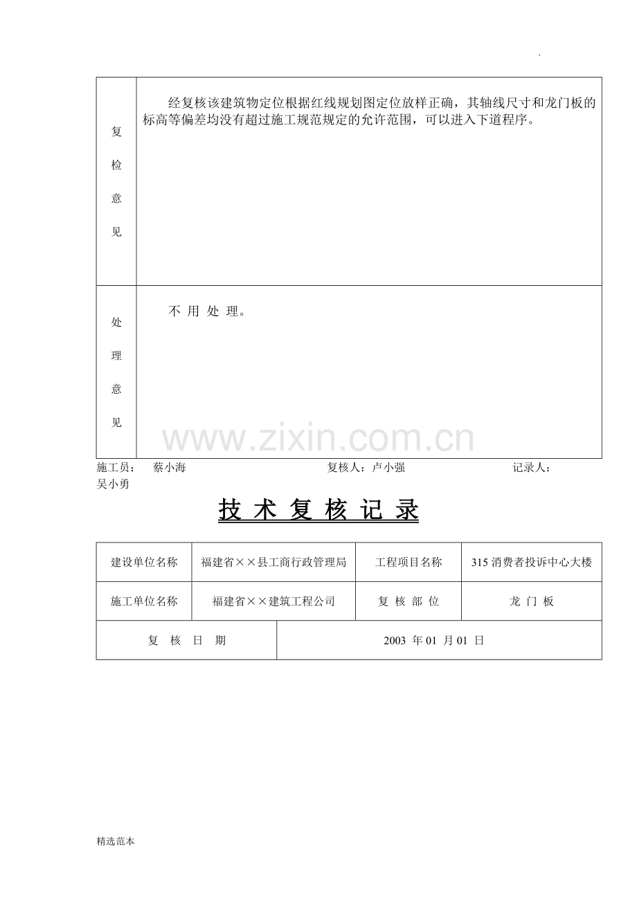 技术复核记录范本.doc_第3页