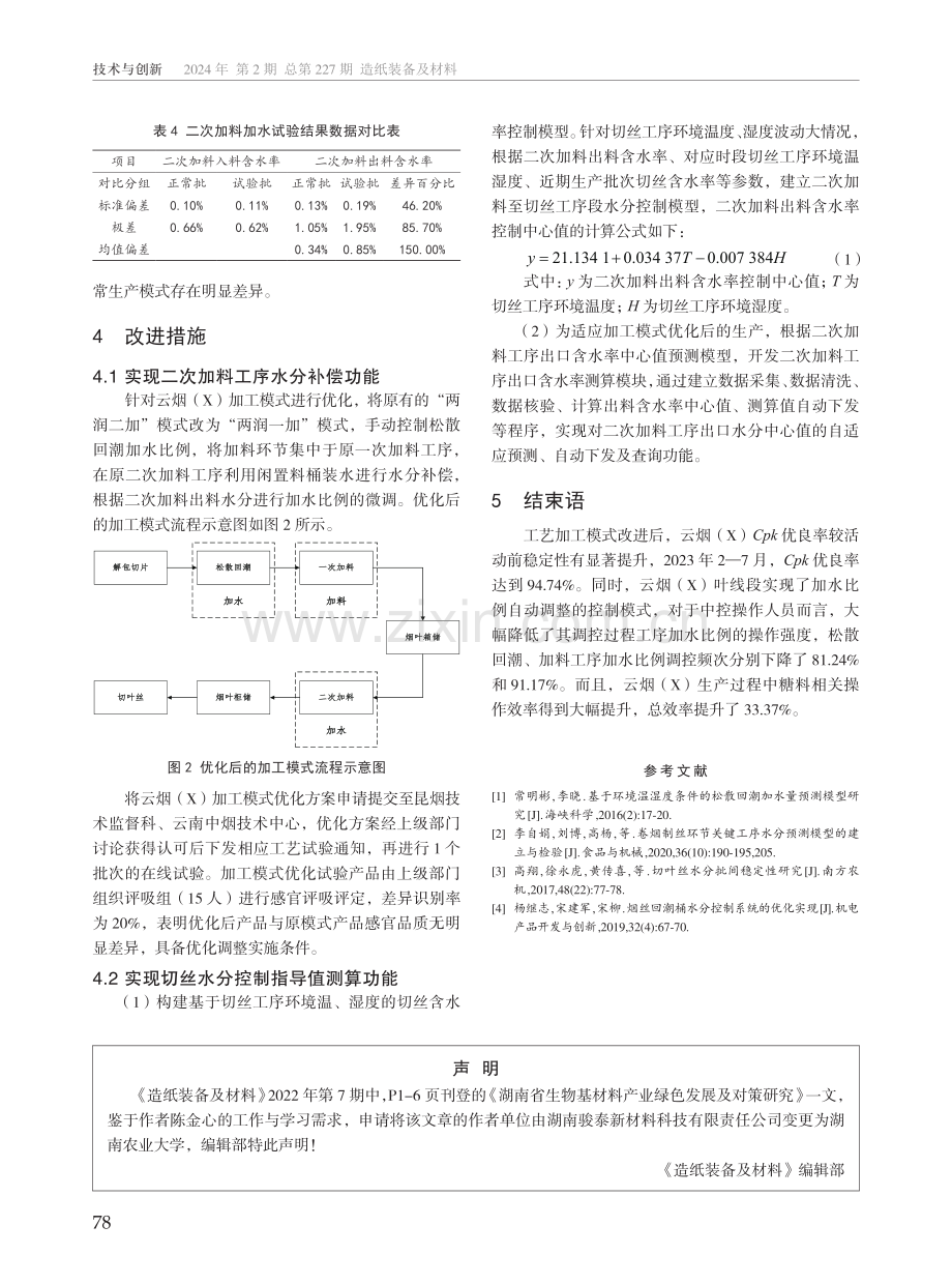 卷烟制丝关键工序含水率稳定控制研究.pdf_第3页