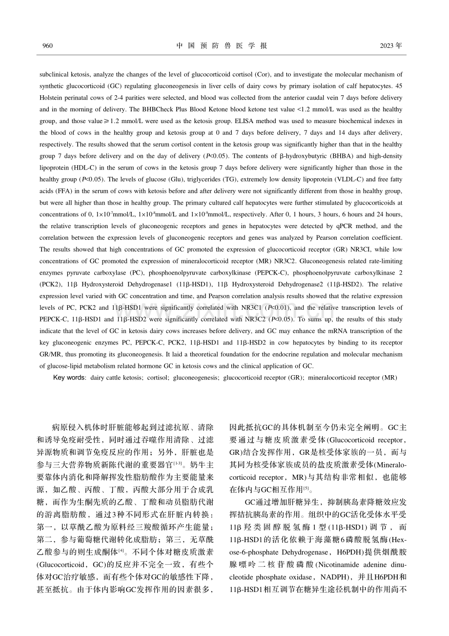 奶牛亚临床酮病血液生化指标分析及糖皮质激素影响肝细胞糖异生作用分子机制的研究.pdf_第2页