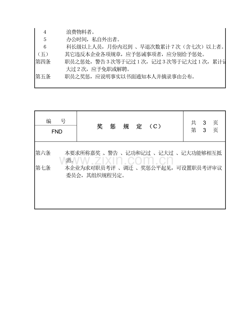 现代企业奖惩管理制度(C)样本.doc_第3页