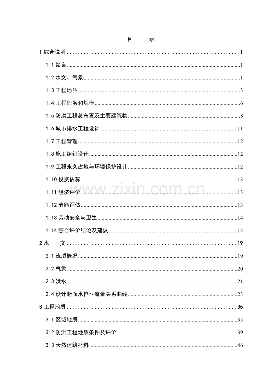 某市防洪工程项目可行性研究.doc_第1页