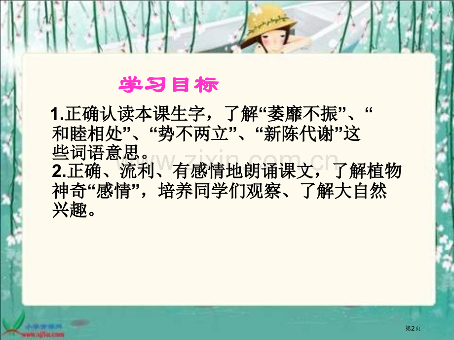 冀教版三年级下册植物的感情市公开课一等奖百校联赛特等奖课件.pptx_第2页