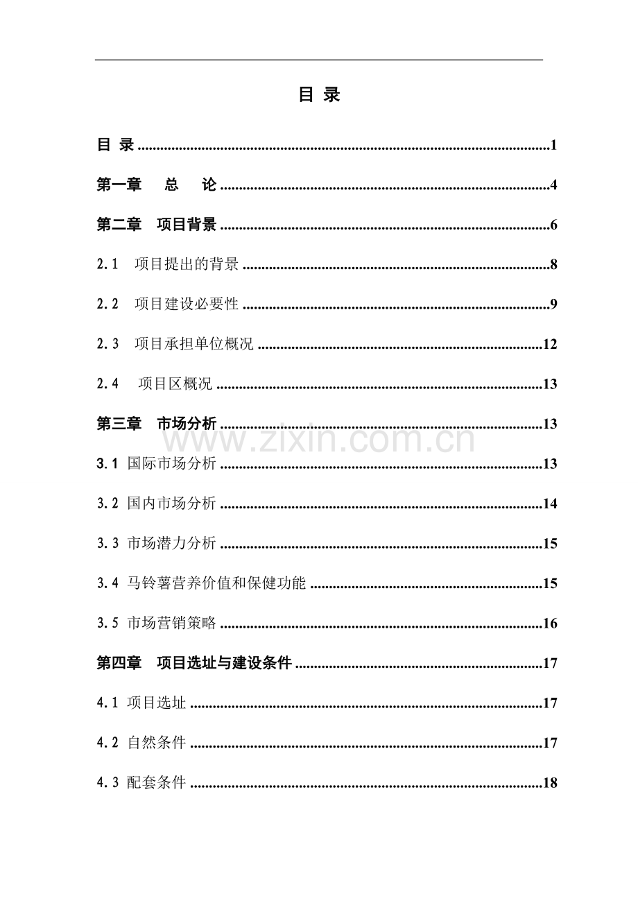 和氏食品马铃薯食品可行性研究报告.doc_第1页