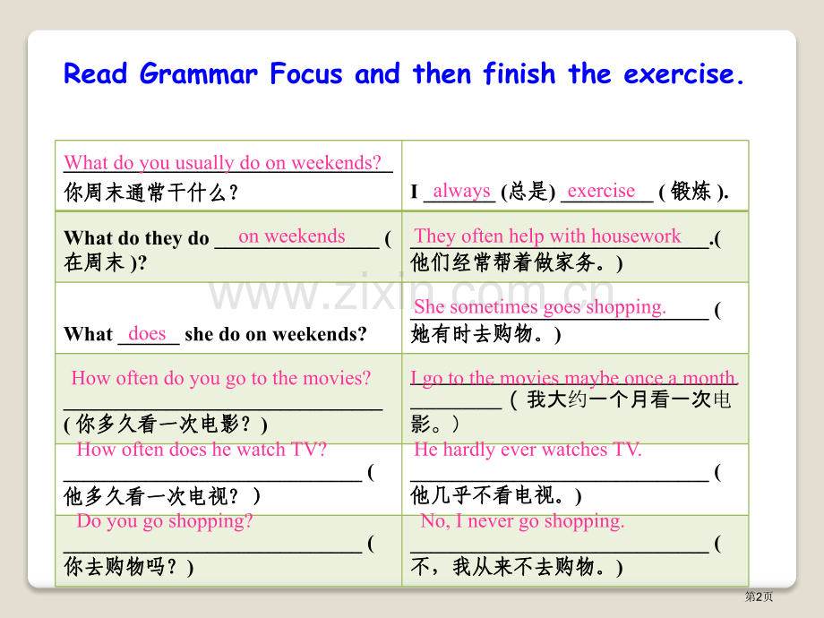 八年级英语上册Unit-2-How-often-do-you-exercise-Section-A(.pptx_第2页