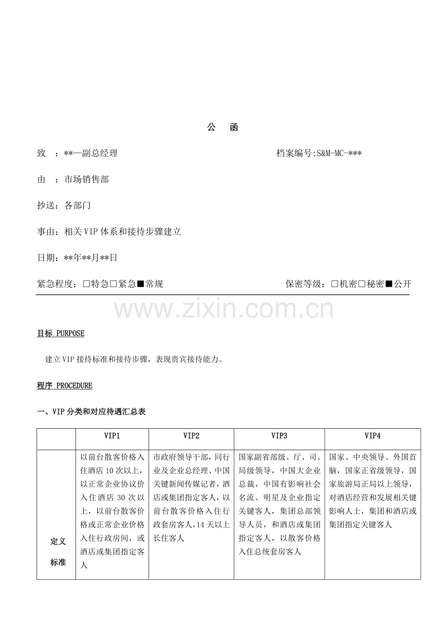 星级星级酒店VIP综合体系和接待综合流程.docx_第1页