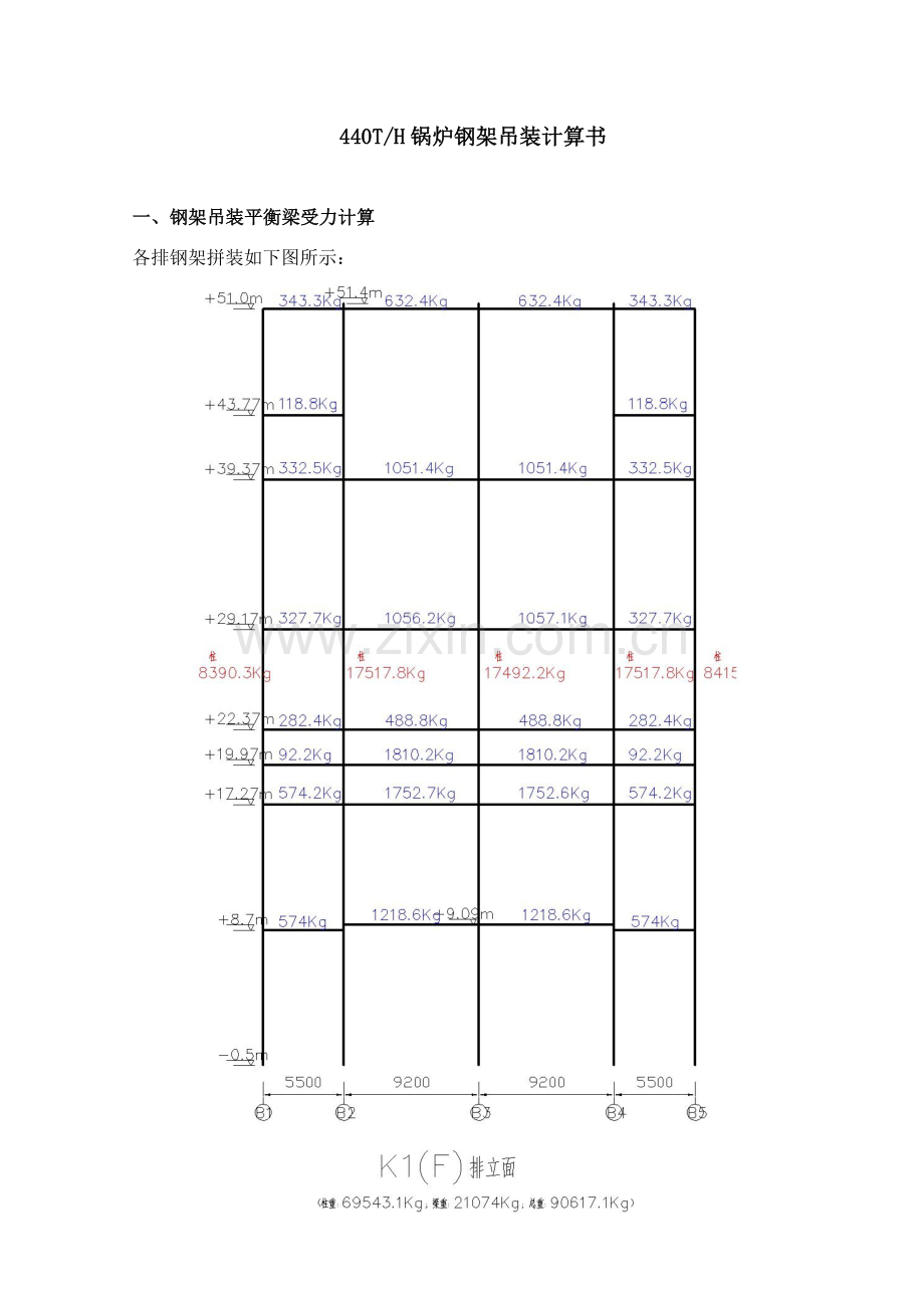 锅炉钢架吊装专项方案计算报告书.doc_第1页