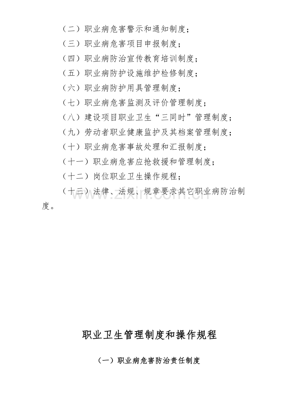 职业卫生管理新规制度和操作作业规程统一标准通用版.doc_第2页