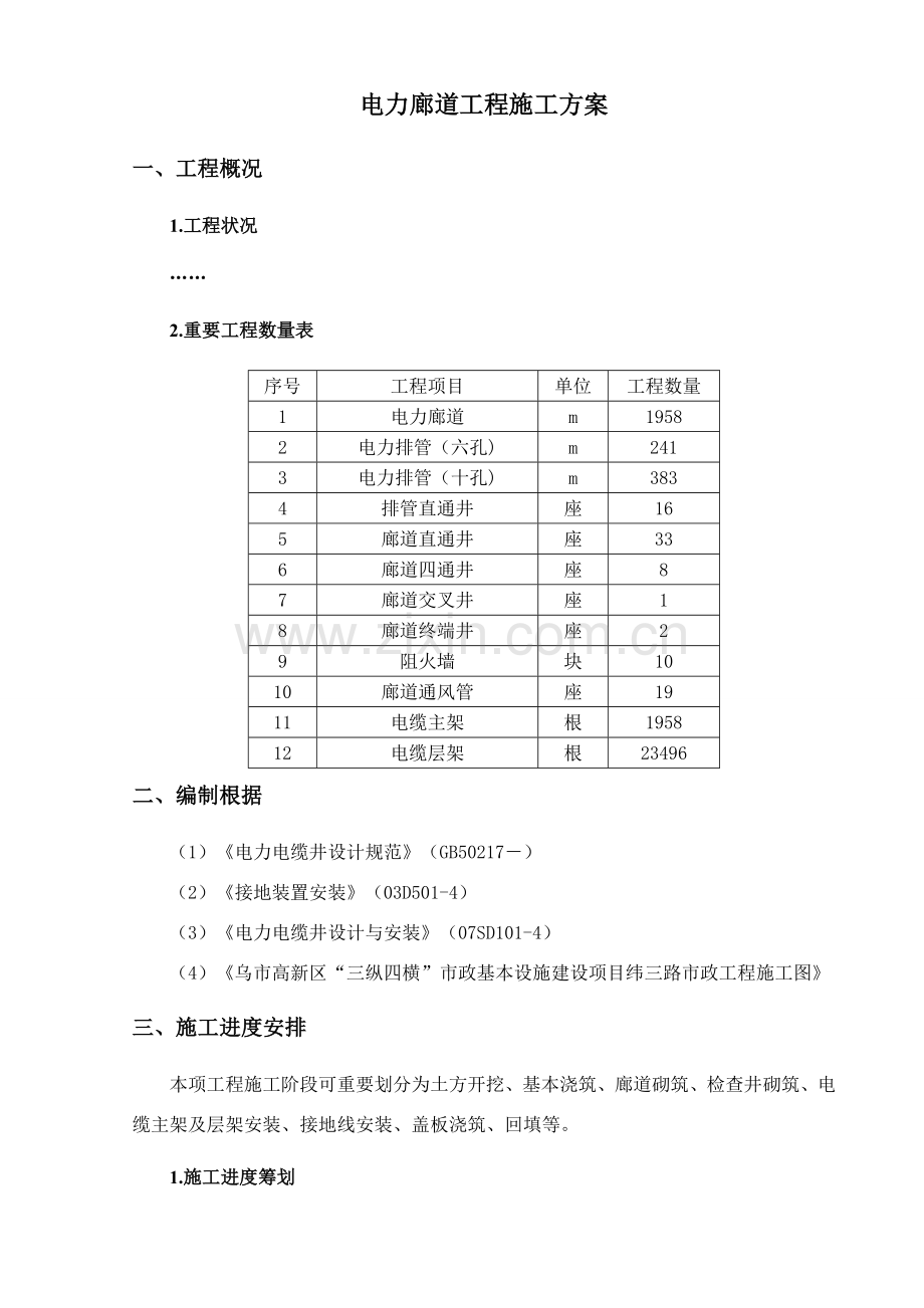 电力廊道综合项目工程综合项目施工专项方案.doc_第2页