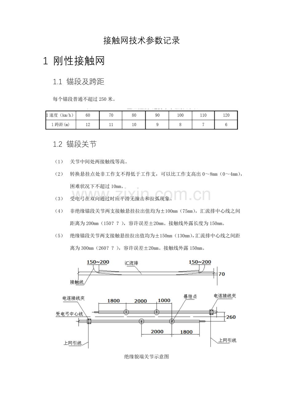 接触网关键技术参数统计.doc_第1页