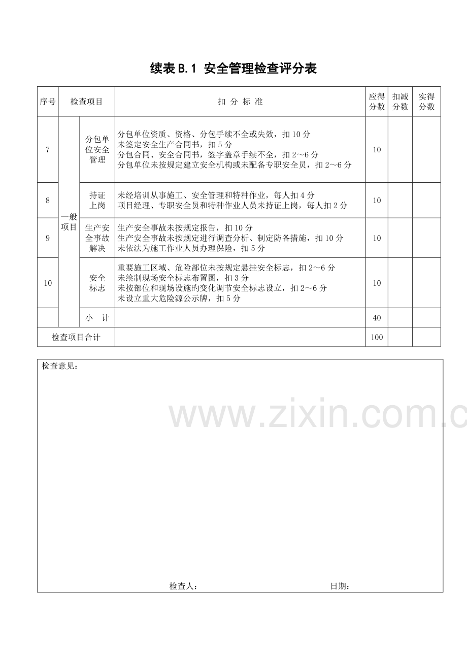 优质建筑综合施工安全检查评分汇总表分项检查评分表新.docx_第3页