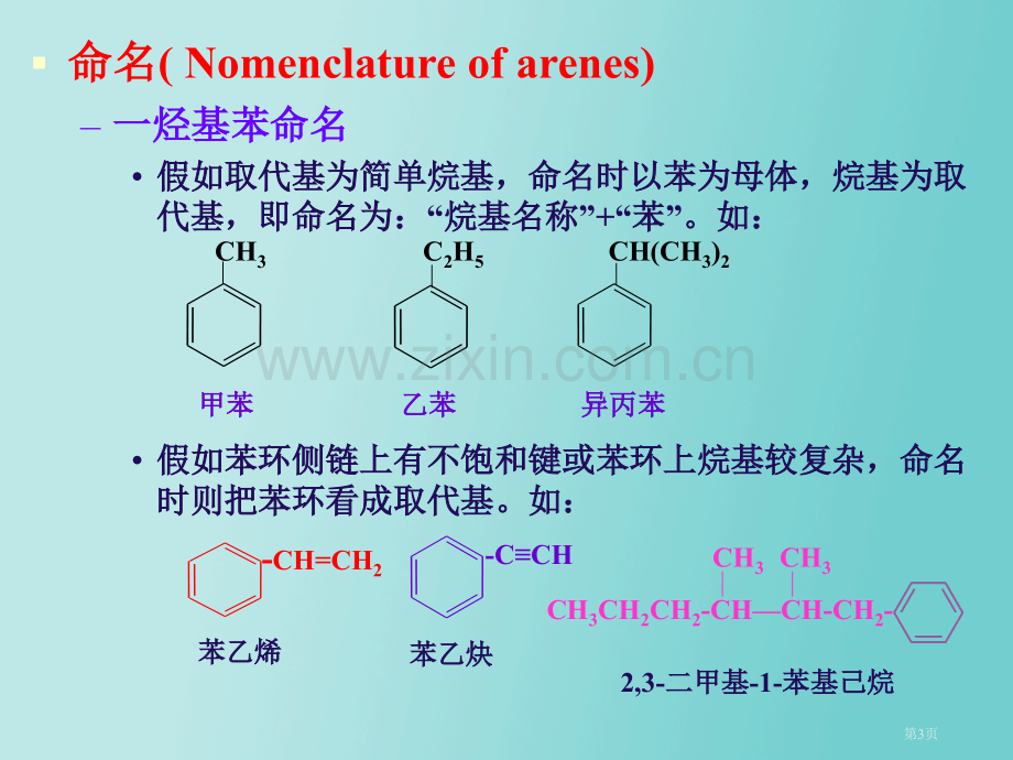 有机化学第六章芳香烃省公共课一等奖全国赛课获奖课件.pptx_第3页