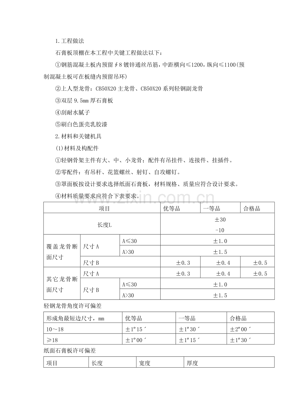 石膏板吊顶关键技术交底.doc_第1页