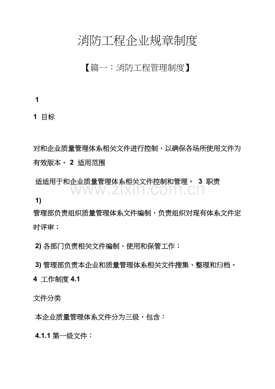 消防综合项目工程公司专项规章新规制度.docx_第1页