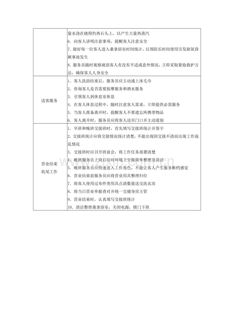 桑拿浴室日常工作流程样本.doc_第2页