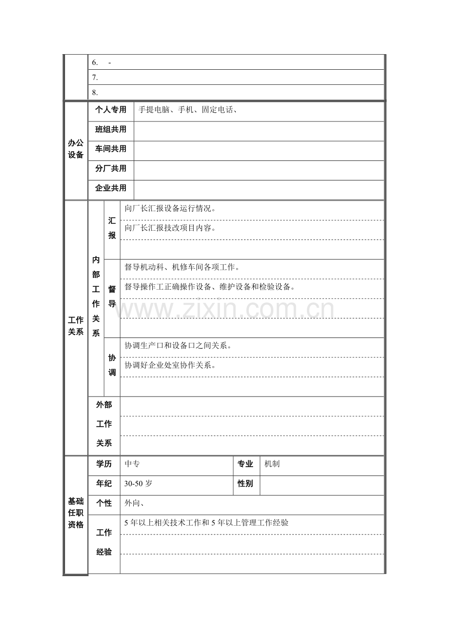 设备副厂长职位说明书样本.doc_第2页