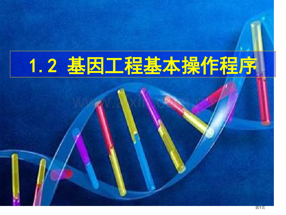 基因工程的基本操作程序选修市公开课一等奖百校联赛获奖课件.pptx_第1页