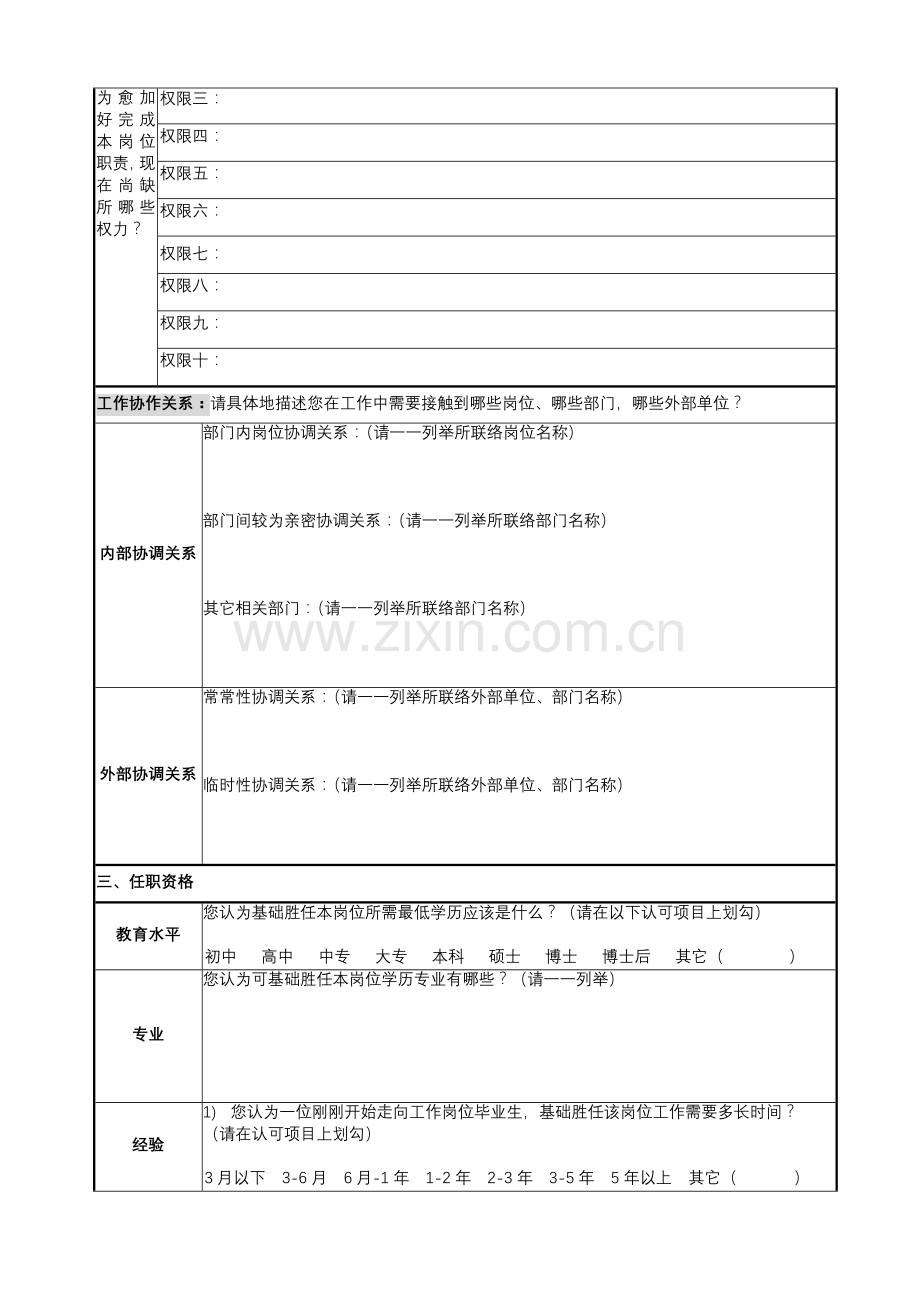 标准岗位说明与绩效考核模版模板.doc_第3页