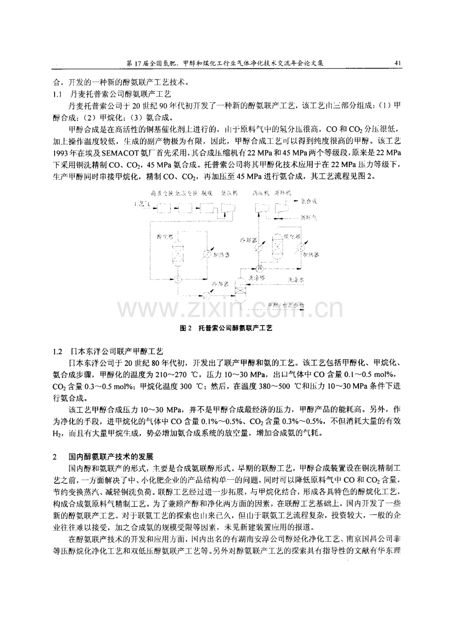 醇氨联产工艺及技术的发展模板.doc_第2页