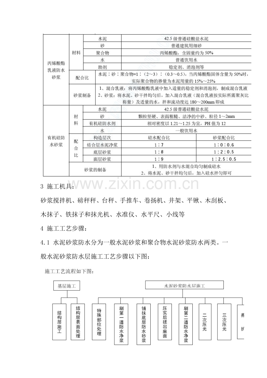 水泥砂浆防水层综合项目施工基本工艺.doc_第3页