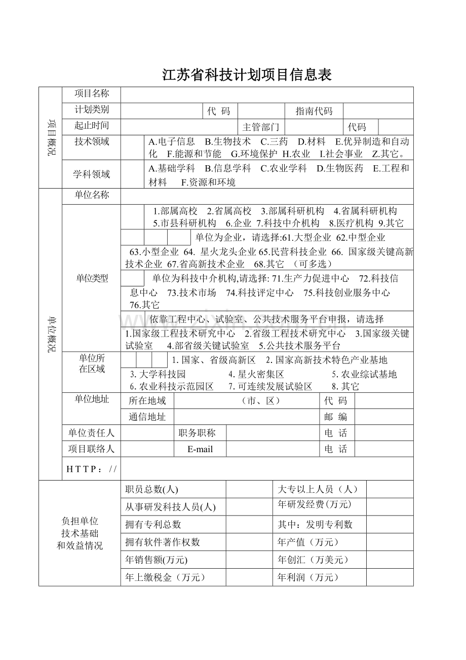 江苏省科技成果转化专项资金项目建议书模板.doc_第2页