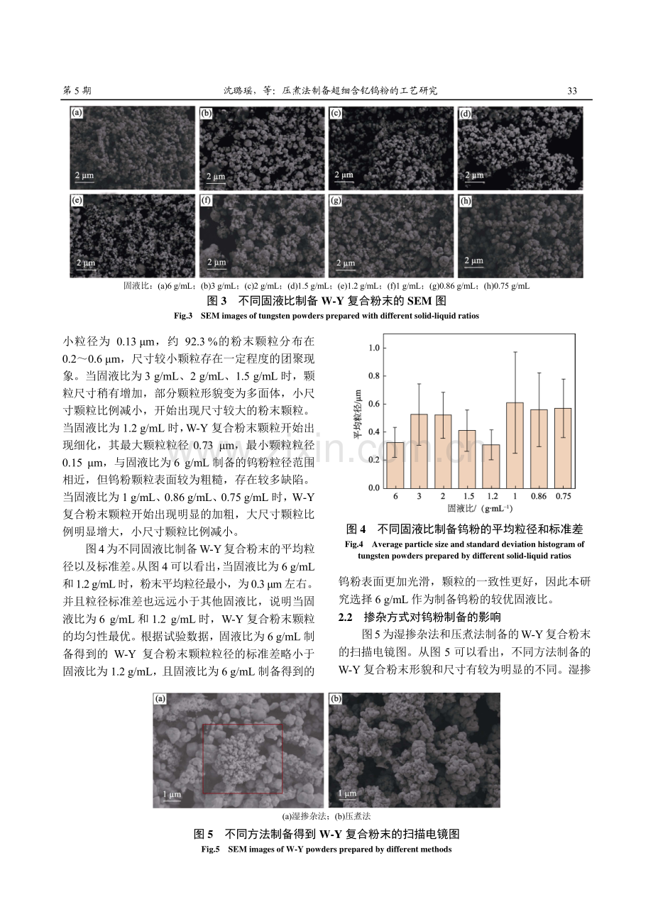 压煮法制备超细含钇钨粉的工艺研究.pdf_第3页