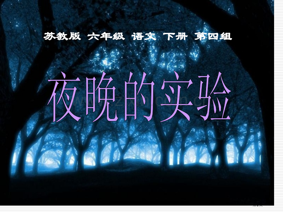 夜晚的实验省公开课一等奖新名师优质课比赛一等奖课件.pptx_第1页