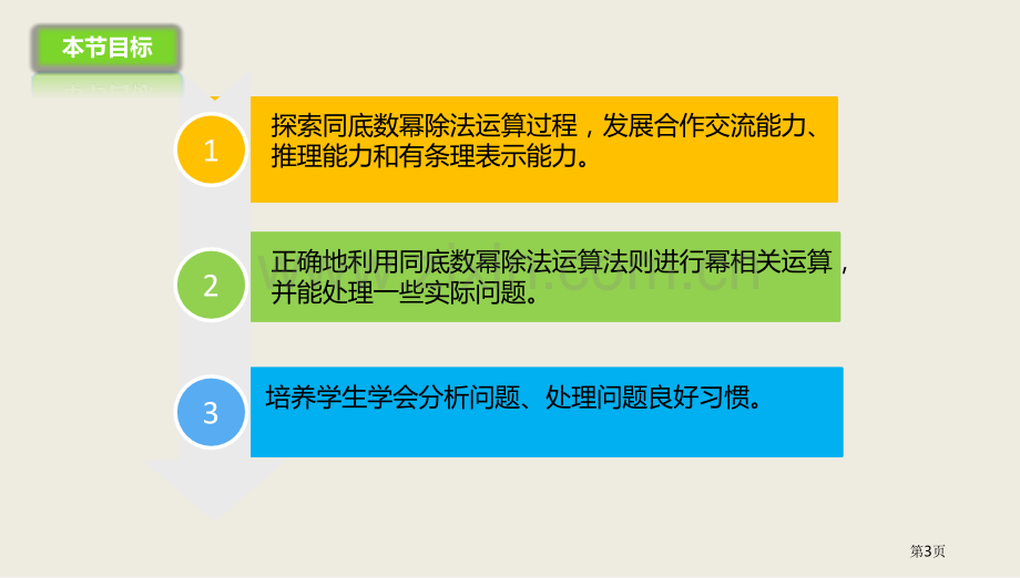 七年级数学下册北师大版1.3同底数幂的除法课件省公开课一等奖新名师优质课比赛一等奖课件.pptx_第3页