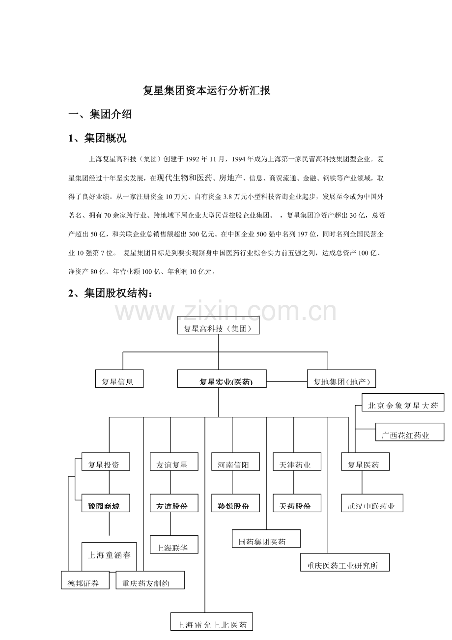 集团资本运营研究报告样本.doc_第1页