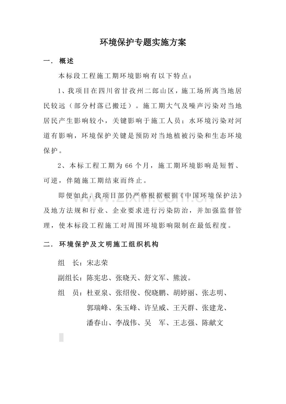 环境保护专项实施专项方案.doc_第1页