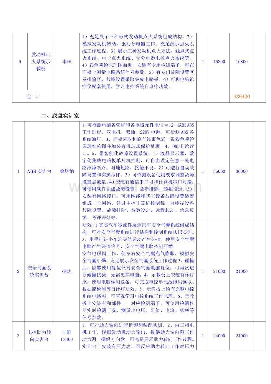 汽车实训室建设专业方案.doc_第3页