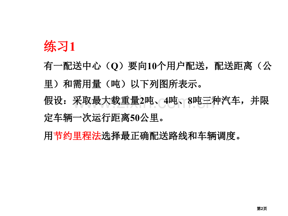 节约里程法练习答案市公开课一等奖百校联赛获奖课件.pptx_第2页