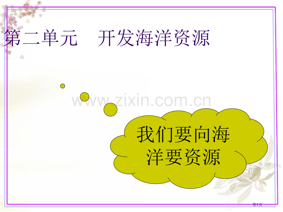 海洋地理海水资源海水化学资源及海洋能省公共课一等奖全国赛课获奖课件.pptx_第1页