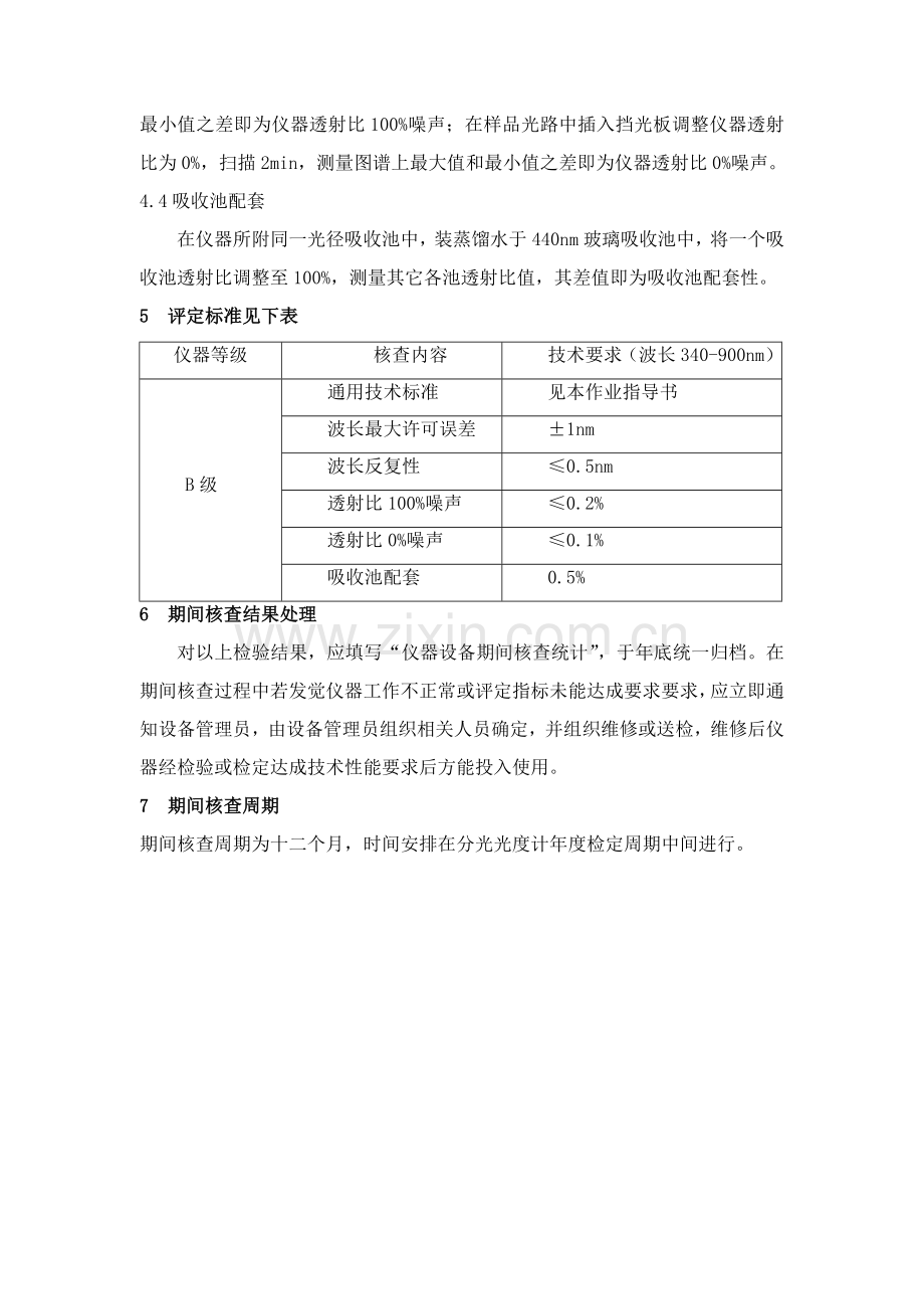 紫外分光光度计期间核查作业指导说明书.doc_第2页