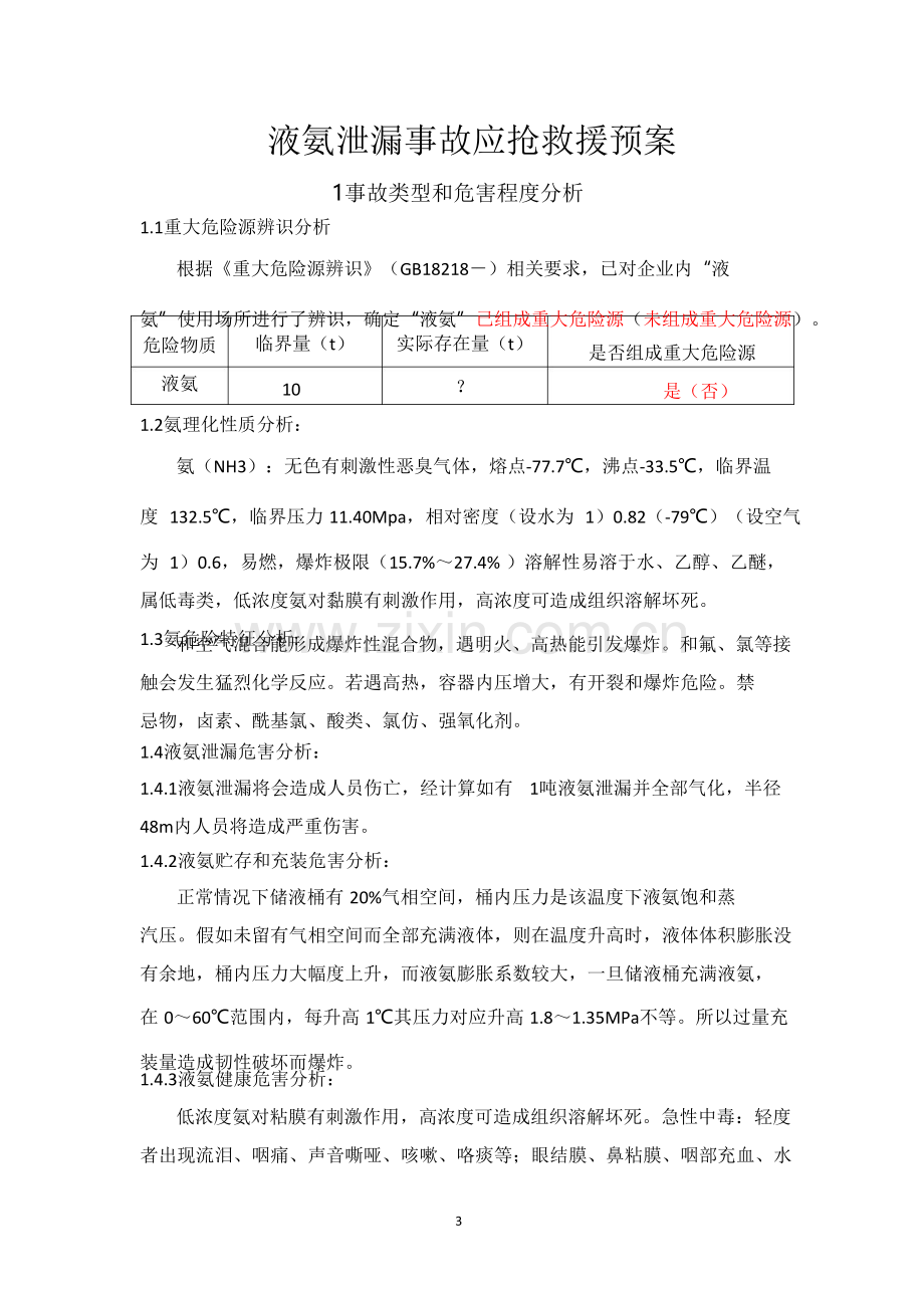 液氨泄漏事故应急专项预案.docx_第3页