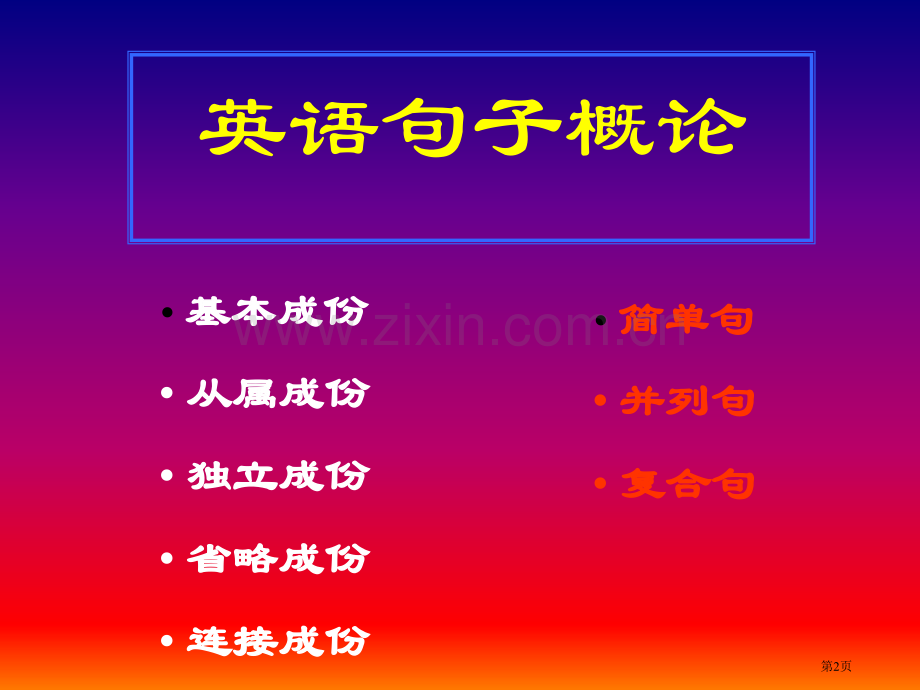 英语一语法英语句子成分省公共课一等奖全国赛课获奖课件.pptx_第2页