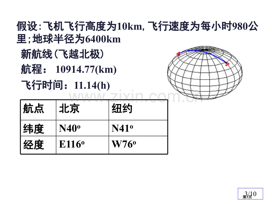 清华数学实验实验二飞行航程计算省公共课一等奖全国赛课获奖课件.pptx_第3页