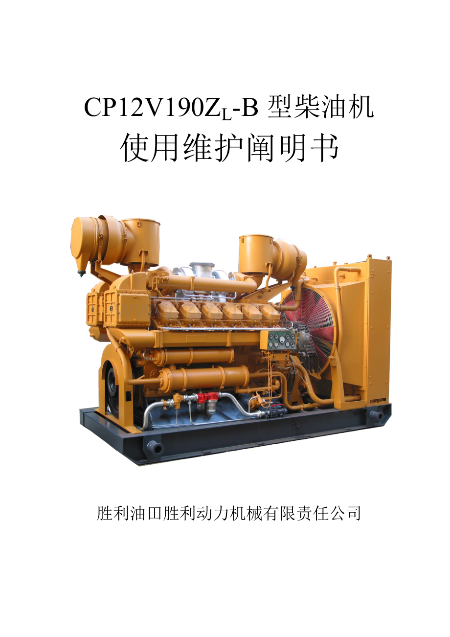 CPVZLB型柴油机使用专项说明书.docx_第1页