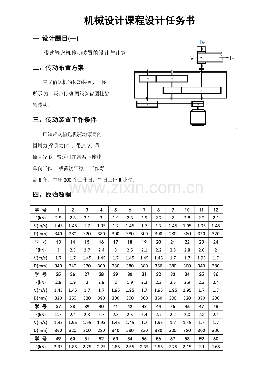 带式输送机传动装置的设计与计算--机械设计课程设计.docx_第2页