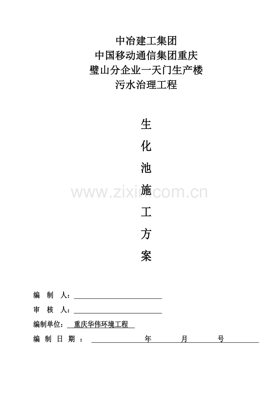 生化池综合项目施工专项方案.doc_第1页